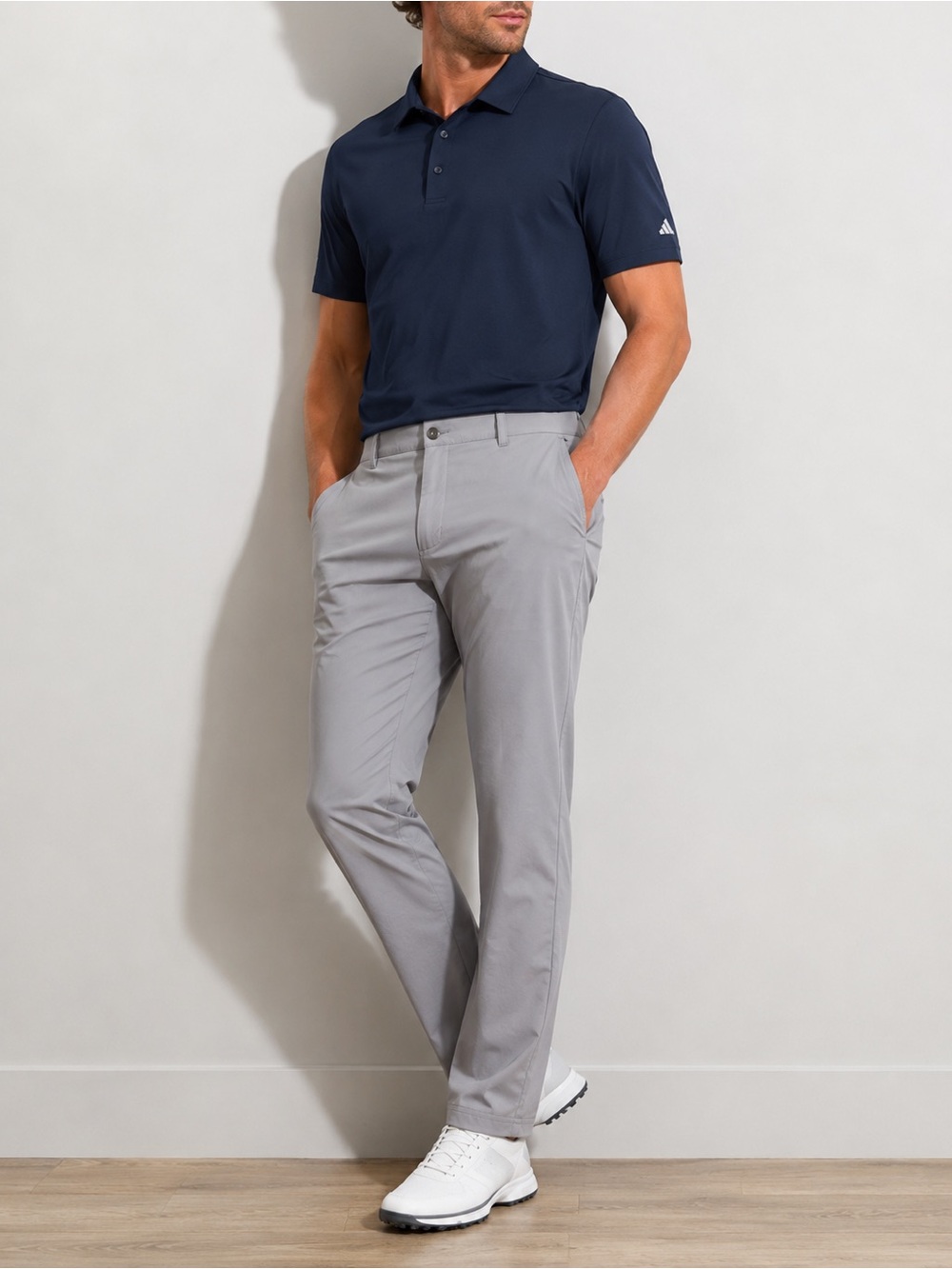 Adidas Go-To 5 Pocket Golf Pants Gray Tapered Stretch 42x30